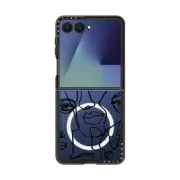 Galaxy Z Flip7 Impact Magnetic Case FACE MOSAIC SKETCH 4 CLEAR CASE IPHONE, ABSTRACT MINIMAL PEOPLE MEN ILLUSTRATION By Ebi Emporium