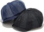 [Zegoo] Denim Cotton Newsboy Hat Boy Beret Flat Cap