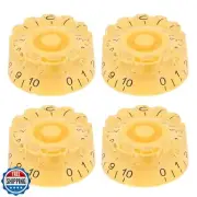 MECCANIXITY 4pcs Electric Guitar Knobs Yellow Speed Volume Tone Control Knob