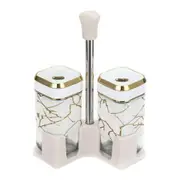 White Gold Mix Spice Rack and Herb carousel set of 2 Pcs 100 ml