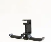 Booc Headphone Stand Hanger Under Desk,360 Degree Rotating PC Gaming Headset Holder Aluminum Clamp Hook, Universal (Black Double)