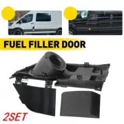 2set Fuel Filler Housing Door + Gas Cap Cover Trim For 15-23Ford Transit 150 250