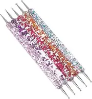VICASKY 5pcs Nail Art Tool Set Colorful Dual Ended Dotting Pens Rhinestones Picker for Manicurists and DIY Projects Easy to Use for Nail Decorations