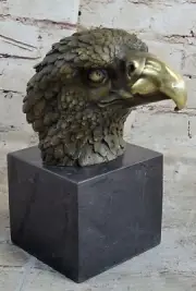 Bronze Marble Statue Eagle Head Bust Military Army Air Force Marine Colonel Deal