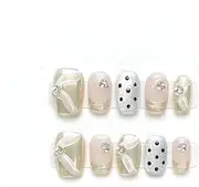 Handmade Nail Press Reusable Pennant Fake Nail Artificial Manicure Wearable