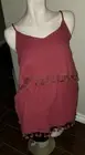 NEW W TAGS~Festival/Beach Tank Top with Tassels~MAUVE~adjustable straps~SMALL