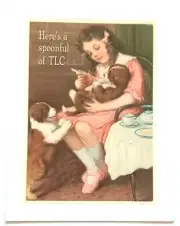 Post Mark Press Greeting Card Get Well Soon Girl Holding Dog