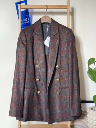 Brunello Cucinelli 金線羊毛雙排扣西裝外套