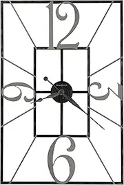 Howard Miller Antoine Gallery Wall Clock, Wrought Iron Open Frame Design Charcoal Finished, Wall Mount Analog Dial Arabic Numerals Quartz Movement Best Alarm Clock for Home Decor