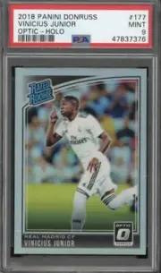 2018 Panini Donruss Optic Vinicius Junior #177 Holo Refractor PSA 9