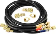 AC HVAC Manifold Gauge Hose Kit with Ball Valve ,3 Pieces 5FT