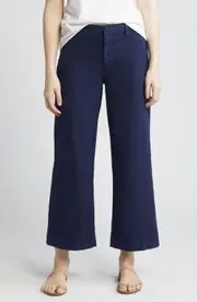 Frank & Eileen Wexford Wide Leg Pants in Navy at Nordstrom, Size 14