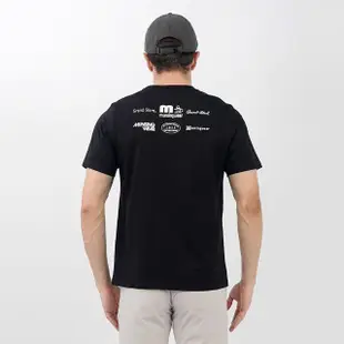 【Munsingwear】企鵝牌 男款黑色印花純棉舒適百搭短袖T恤 MGTL2504