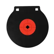 BirchwoodCasey Rifle Handgunshooting Metal Targets 10 Inches GongTwoHole Ar500Steel Target - Black Red #bc-47615