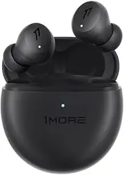 [1MORE] Comfobuds Mini Wireless Earbuds, Active Noise Cancelling Earphones, Bluetooth 5.2, Stereo Sound, 4 Mics, Clear Calls, Wireless Charging, Soothing Sound, Waterproof, Sleep Earbuds Black