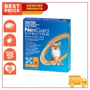 NEXGARD SPECTRA for Dog ORANGE 3 Chews Flea and Heartworm Control 2 to 3.45 Kg