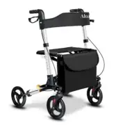 Altus Euro Walker with Seat Mobility Rollator Seat Back Bag Aluminium Frames