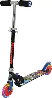 Avengers Kids Scooter for Girls and Boys - Folding Inline 2 Wheel Scooter - Boys Scooter and Girls Scooter - Adjustable Purple Light Up Scooter - Two Wheel Scooter Wheels Light Up - 58x30x80cm