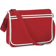 Bagbase Retro Adjustable Messenger Bag (12 Litres) Black/White One Size