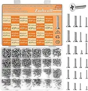 960pcs Laptop Notebook Computer Screws 304 Stainless Steel Countersunk ssd Screws M1.4 M1.6 M2 M2.5 M3 Flat Head Machine Screws Full Thread Small Fasteners Bolts Kit