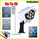 77 LED Solar Wall Lamp Security Light Human Induction Lamp Fake Camera IP65