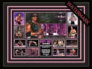 BRET THE HITMAN HART - WWF - WWE - LIMITED EDITION SIGNED & FRAMED MEMORABILIA