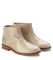 [Bonpoint] Bonpoint Giara metallic leather ankle boots UK 11 gold