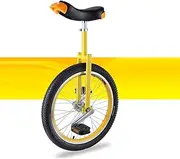16/18/ 20 Inch Wheel Unicycle for Kids Teens Adult, Outdoor Sports Fitness Yellow Balance Cycling, Manganese Steel Frame, Adjustable Seat (Size : 16"(40Cm)) Durable TDF
