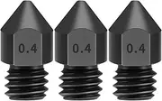 xinyee 3pcs Hardened Steel Nozzles 0.4mm for 1.75mm Filament for Ender 3/CR-10/CR-10S Pro/TEVO Tarantula Pro/TEVO Flash/Sapphire Pro 3D Printer Hotend Extruder