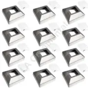Aluminum Post Base Cover for 2" Post (Mill - Unpainted), Lot 12 Set of 2 Pieces