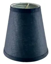 5 x 5 inch Textured Burlap Fabric Chandelier Horn Shade, Black