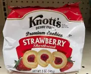 Knott's Berry Farm Premium cookies Boysenberry Shortbread 5 oz bag