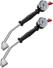ABOOFAN 2 Pcs Tire Inflator with Integrated Pressure Gauge Quick Connect Air Chuck for Truck Motorcycle Tires Heavy Duty Design for Fast Inflation and Real Pressure Monitoring
