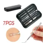 Blackhead Whitehead Pimple Spot Comedone Extractor Remover Popper Tools Kit 7Pcs