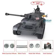 2.4G 1/16 HengLong Gray 7.0 Upgraded Panzer IV F2 RTR RC Tank 3859 Metal Tracks