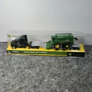 2009 35744P Black John Deere Cab ERTL Hauler Semi And combine 1:64scale NIB