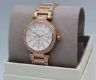 NEW AUTHENTIC MICHAEL KORS PARKER CHRONO ROSE GOLD CRYSTALS WOMEN'S MK5781 WATCH