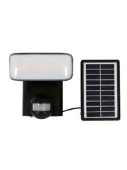 Shepherd 1 Light LED Solar Floodlight in Black with Sensor