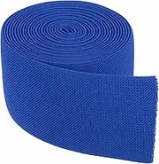 uxcell Elastic Bands for Sewing 7.5cm x 4.6m Deep Sapphire Blue Knit Elastic Spool High Elasticity for Wigs, Waistband, Pants, Craft DIY Projects