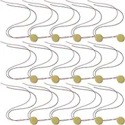 NULYLU 15pcs Guitar Pickups Piezoelectric Transducer Trigger Buzzer Piezo Disc Pickup Transducer Guitar Accessory Drum Trigger Piezo Amplifiers Discs Piezo Pickup Disc Brass Golden