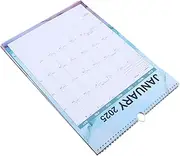 jojofuny English Wall Calendar Monthly Hanging Calendar with Printed Design for Home Office Use Practical Scheduling From Jan to