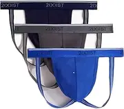 2(X)IST Men's Cotton Stretch Jock Strap 3-Pack