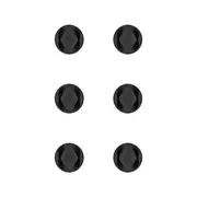 Goobay 6-Pieces 2-Slots Mini Cable Management Organiser (Black)