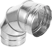 Homoyoyo 90degree Metal Stove Flue Extension Elbow Outdoor Chimney Pipe Connector Metal Construction Easy Installation for Stoves for Outdoor Cooking and Ventilation