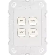 HPM ARTEOR 4 Gang Fan / Light / Heat Switch