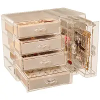 在飛比找蝦皮購物優惠-Jewelry storage box Desktop ea
