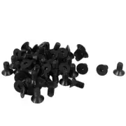 M5 x 10mm Metric Hex Socket Countersunk Flat Head Screw Bolts Black 50PCS