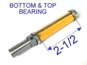 1pc 1/2 SH 2-1/2" Extra Long Trim Pattern Top&Bottom Bearings Router Bit S