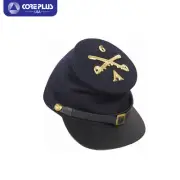 American Civil War 1861-1865 Union Cavalry Kepi Hat with Authentic Metal Badges