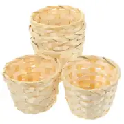5 Pcs Storage Basket Mini Woven Without Handles Flower Round Baskets Girl